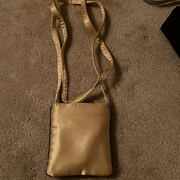 Sequin party bag with gold pink and purple tones. - Picture 2 of 2